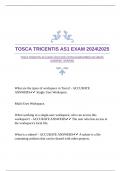 TOSCA TRICENTIS AS1 EXAM 20242025 WITH GUARANTEED ACCURATE ANSWERS &vert;VERIFIED