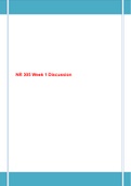  NR 305 Week 1 Discussion Questions & Answers Graded A+
