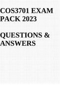 COS3701 EXAM PACK 2023