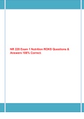 NR 228 Exam 1 Nutrition ROKS Questions & Answers 100% Correct.