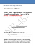 NR 451 Week 6 Assignment 2023 Evidence Based Practice Change Process NEW (CITED AND REFERENCED)