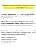 Humanitarian Assistance Response Training