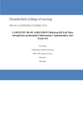 NR 451 RN Capstone Course Latest 2023 Guaranteed Pass Chamberlain University