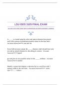 LSU ISDS 3105 FINAL EXAM WITH GUARANTEED ACCURATE ANSWERS &vert;VERIFIED