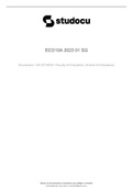Economics 10A (ECO10A) study guide veridied