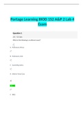 Portage Learning BIOD 152 A&P 2 Lab 4  Exam