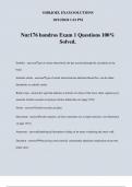 Nur176 hondros Exam 1 Questions 100&percnt; Solved&period;
