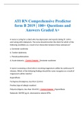 ATI RN Comprehensive Predictor form B 2019 | 100+ Questions and Answers Graded A+