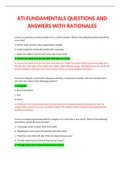 ATI FUNDAMENTALS QUESTIONS AND ANSWERS WITH RATIONALES 