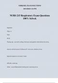 NURS 215 Respiratory Exam Questions 100&percnt; Solved&period;