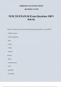 NURS 218 EXAM &num;4 Questions 100&percnt; Solved&period;