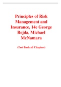 Principles of Risk Management and Insurance, 14e George Rejda, Michael  McNamara (Test Bank)