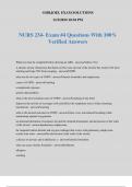 NURS 234- Exam &num;4 Questions With 100&percnt; Verified Answers