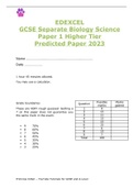 EDEXCEL GCSE SEPARATE BIOLOGY  SCIENCE PAPER- 1 HIGHER TIER PREDICTED PAPER 2023 (1)