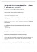NUR2392 Multidimensional Care II Exam 2 with correct answers