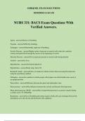 NURS 331&colon; BACS Exam Questions With Verified Answers&period;