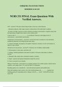 NURS 331 FINAL Exam Questions With Verified Answers&period;
