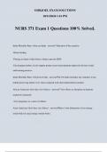 NURS 371 Exam 1 Questions 100&percnt; Solved&period;
