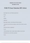 NURS 371 Exam 3 Questions 100&percnt; Solved&period;