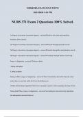 NURS 371 Exam 2 Questions 100&percnt; Solved
