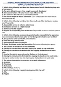 STERILE PROCESSING PRACTICE FINAL EXAM 2023 WITH COMPLETE VERIFIED SOLUTION