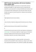 CBMT Practice Test Questions with Correct Solutions Latest Update 2023