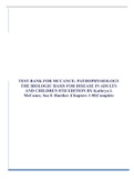 TEST BANK FOR MCCANCE: PATHOPHYSIOLOGY THE BIOLOGIC BASIS FOR DISEASE IN ADULTS AND CHILDREN 8TH EDITION BY Kathryn L McCance, Sue E Huether |Chapters 1-50|Complete