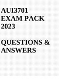 AUI3701 EXAM PACK 2023