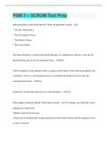 PSM 1 &ndash; SCRUM Test Prep &vert; 80 Questions with 100&percnt; Correct Answers &vert; Verified &vert; Latest Update