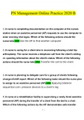 PN Management Online Practice 2020 B Questions and Answers