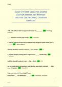 CLASS C WATER OPERATOR LICENSE EXAM QUESTIONS AND ANSWERS UPDATED &lpar;2024&sol;2025&rpar; &lpar;VERIFIED ANSWERS&rpar;