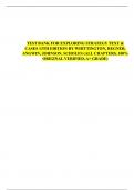 TEST BANK FOR EXPLORING STRATEGY TEXT & CASES 13TH EDITION BY WHITTINGTON&comma; REGN&Eacute;R&comma; ANGWIN&comma; JOHNSON&comma; SCHOLES &lpar;ALL CHAPTERS&comma; 100&percnt; ORIGINAL VERIFIED&comma; A&plus; GRADE&rpar;