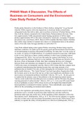 PHI445 Week 4 Discussion, The Effects of Business on Consumers and the Environment: Case Study Perdue Farms (Latest 2023/2024) Download To Score A