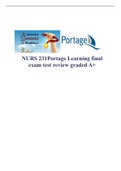NURS 231Portage Learning final exam test review graded A+