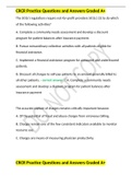 CRCR Practice Questions and Answers Graded A&plus;