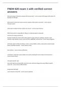 FNDH 620 exam 1 with verified correct answers&period;