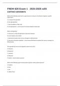 FNDH 620 Exam 1 2024-2025 with correct answers