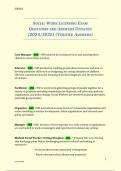 SOCIAL WORK LICENSING EXAM QUESTIONS AND ANSWERS UPDATED &lpar;2024&sol;2025&rpar; &lpar;VERIFIED ANSWERS&rpar;
