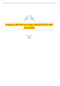 Prophecy RN Pharmacology A(QUESTIONS AND ANSWERS)