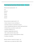 Pre-Engineering Exam Study Guide - General &vert; 41 Questions with 100&percnt; Correct Answers &vert; Verified &vert; Latest Update