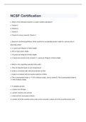 NCSF Certification  exam 2023 with 100&percnt; correct answers