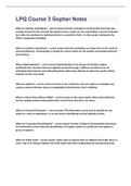 LPQ Course 3 Gopher Notes&vert;2023 LATEST UPDATE&vert;GUARANTEED SUCCESS