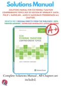 Solutions Manual For CCH Federal Taxation Comprehensive Topics 2021 1st Edition By Ephraim P&period; Smith &comma; Philip J&period; Harmelink &comma; James R&period; Hasselback 9780808054054 ALL Chapters &period;