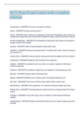 ACT Prep Exam Latest with complete  solution