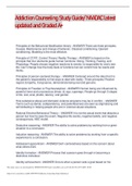 Addiction Counseling Study Guide&sol; NAADAC latest  updated and Graded A&plus;