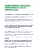 AHLEI Exam Q&A Solved 100&percnt;  correct QUESTIONS AND  ANSWERS 2023