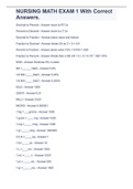 NURSING MATH EXAM 1 With Correct Answers&period;