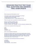 GENOCIDE PRACTICE TEST EXAM TRIAL QUESTIONS AND ANSWERS TRIAL EXAM UPDATE