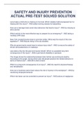 SAFETY AND INJURY PREVENTION ACTUAL PRE-TEST SOLVED SOLUTION