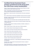 Certified Dental Assistant Exam practice questions&lpar;vocab terms from the CDA Exam study booklet&rpar;2023